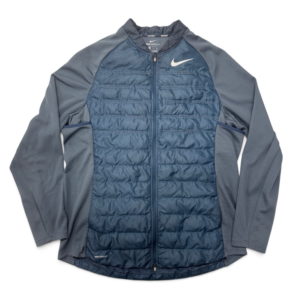 Nike Golf Aeroloft HyperAdapt Jacket Mens XL Blue Quilt Full Zip 854530-454